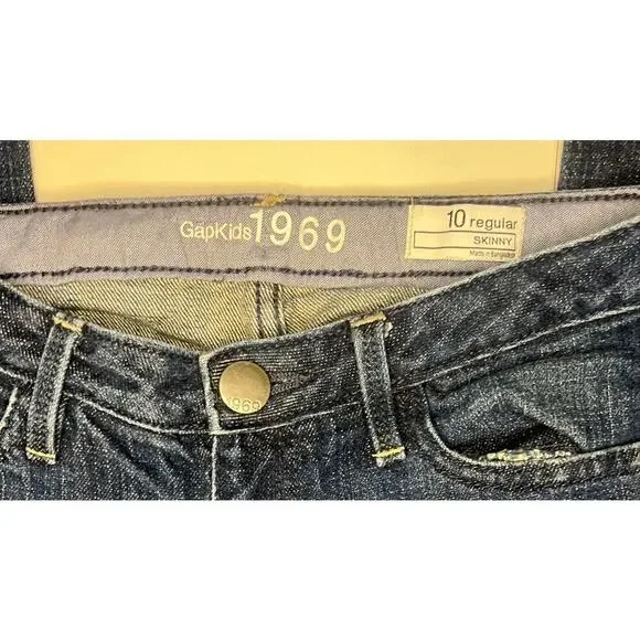 EUC Gap Kids Skinny Jeans - Girl's Size 10 - Picture 3 of 3